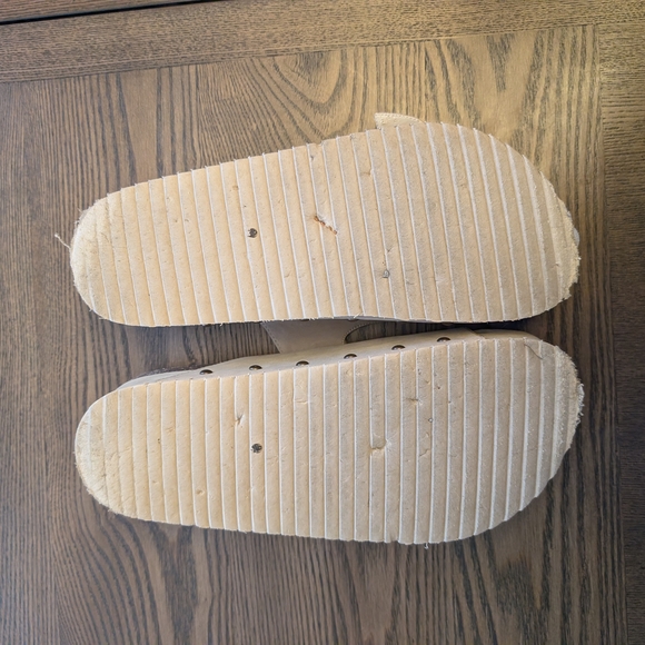 Altar'd State Serena Cream Buckle Faux Suede Platform Sandals - Picture 6 of 6